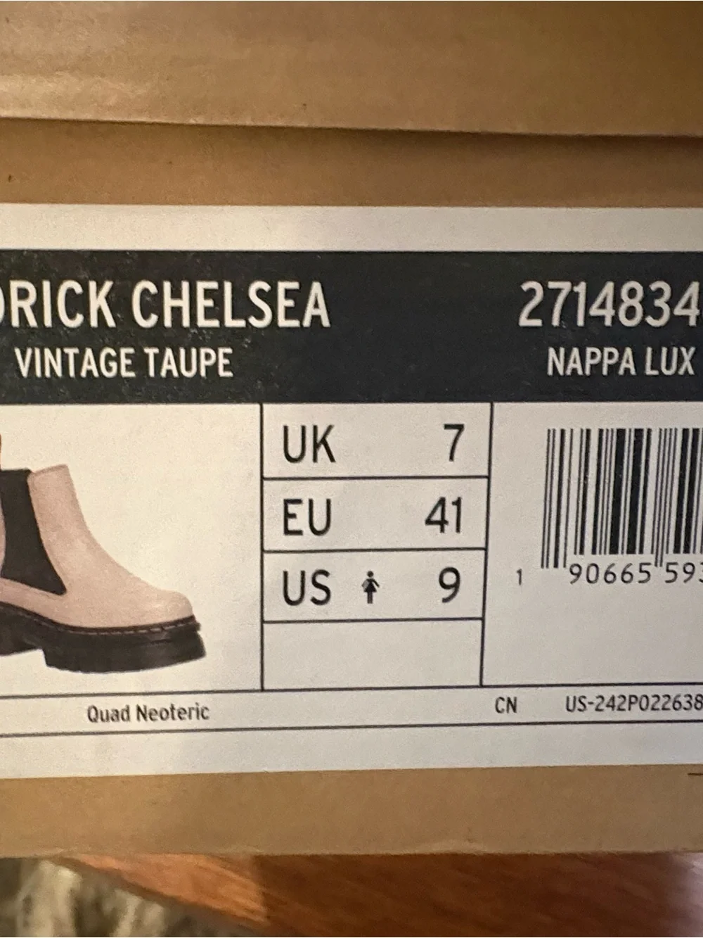 Dr. Martens Chunky Chelsea Boot in Light Taupe with Black Elastic